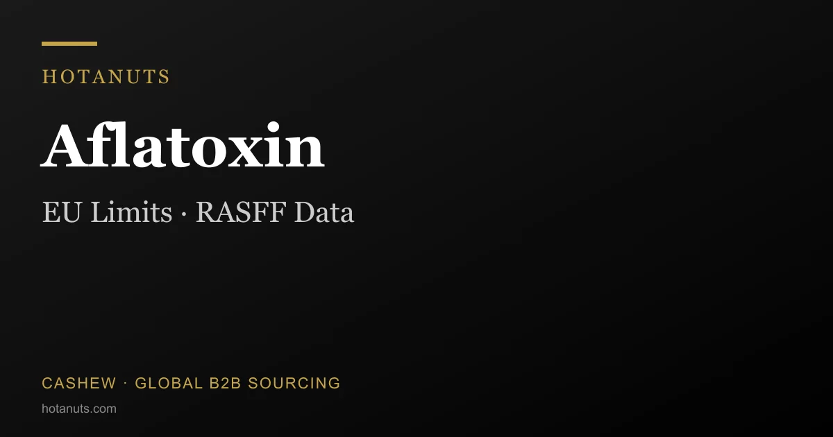 Aflatoxin và hạt điều: giới hạn EU, dữ liệu RASFF, và lý do mức rủi ro thấp hơn bạn nghĩ